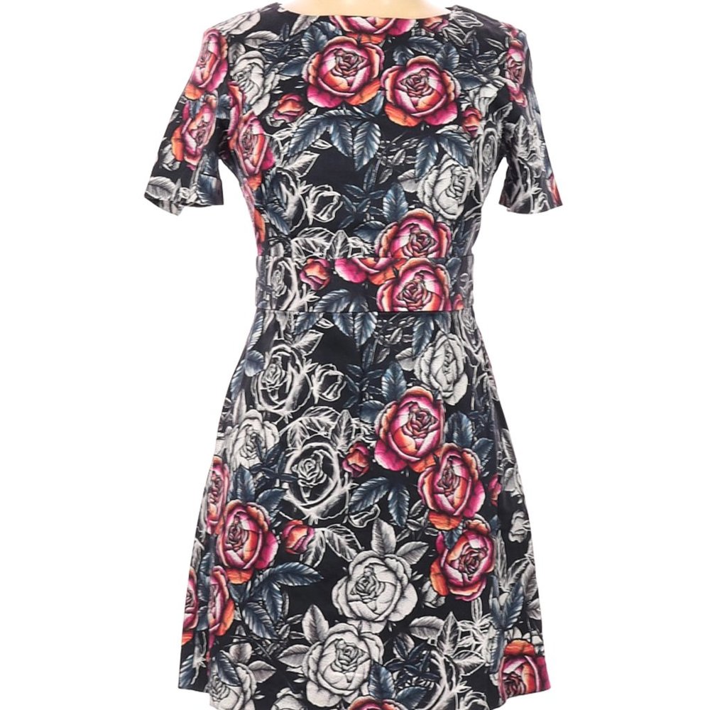 French Connection Floral Short Sleeve Shift Dress